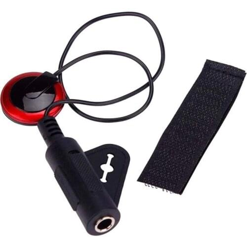 Red Guitar Transducer Pickup Piezo Mic Jack Ukulele Violin OUD AD20