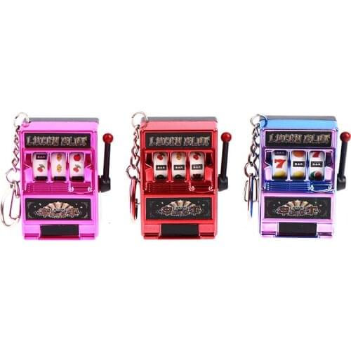 Creative Mini Slot Machine Keychain Jingle Car Key Ring Keychains For Children Holding Toys Girl Party Gift
