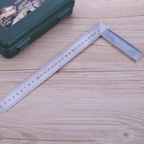 90 Degree Right Angle Ruler Try Square 30cm 1mm Metal Steel Engineers Try Square Set Woodworking Wood Carpenter Measuring Tool