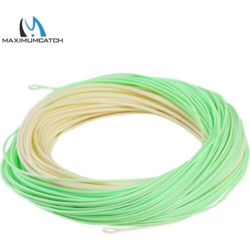 Maximumcatch Fly Fishing Switch Line 4/5/6/7/8wt 100ft double color Fly fishing line Weight Forward FLOATING Fly line