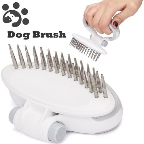 Metal Dog Comb Pet Hair Remover Brush Shower Comb For Dogs Comb For Cats Pet Grooming Tools Brush For Dogs Cat Supplies Q009-S