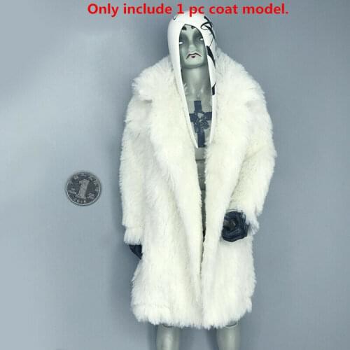 1/6 Scale Soldier White Wool Coat Model for 12" Action Figure Doll Toys