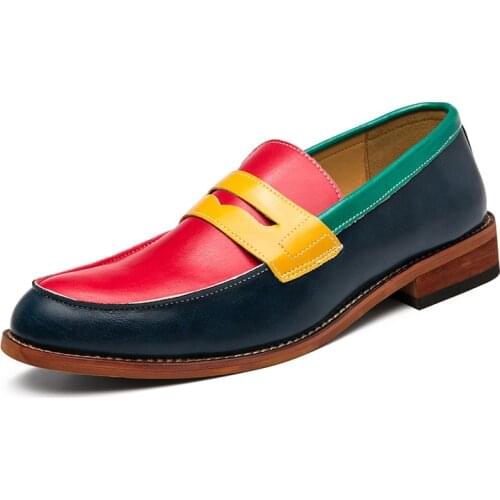 New Loafers Men Leather Shoes Spring Mens Casual Shoes Fashion Moccasin Shoe Breathable Slip on Driving Colorful Plus Size 48