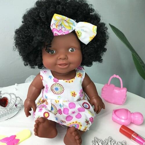 New Hot Baby Movable Joint African Doll Toy Black Doll Best Baby Dolls Kids Fun Toy Christmas Gift Toys for Girls menina Boneca