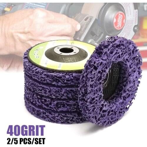 100x16mm 5pcs/Set Poly Strip Stripper Disc Wheel Stripper Clean Grinder Removal Paint Rust Sanding Polishing Remover