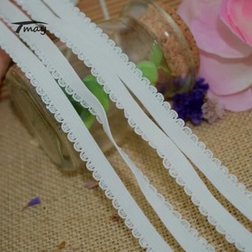 #349 Fashion Cream White color Edge Elastic Bands rubber bands for headbands Lace Trim Elastic Ribbon Baby Girl Pants Stripe