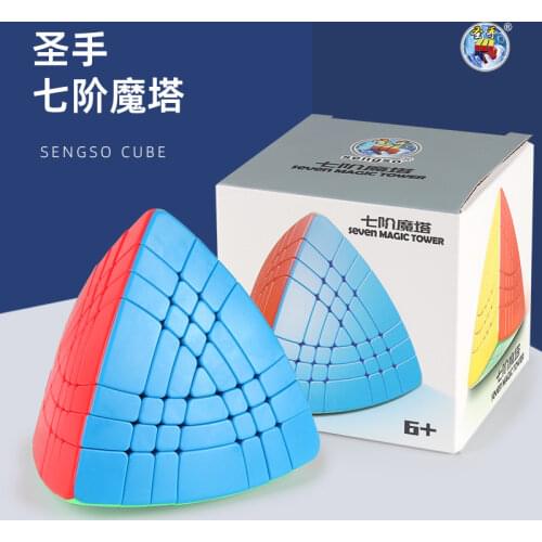 CubeIn & AJ Bombax Ceiba 4x4 Curvy Dinominx Cube Stickerless /Black Cubo Magico Cube Educational Toy Gift Idea