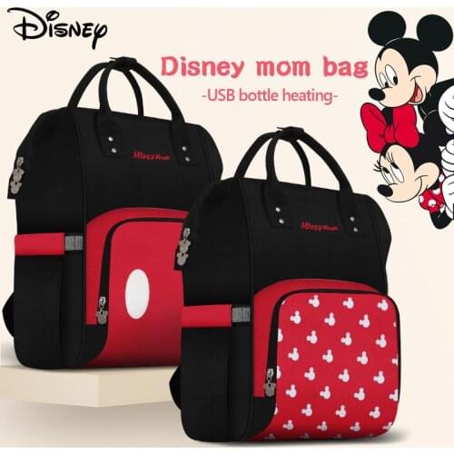 Disney Diaper Bag Backpack For Moms Baby Bag Maternity For Baby Care Nappy Bag Travel Stroller Usb Heating Travel Handbags