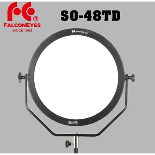 FalconEyes 48W SO-48TD 3000-5600K Dimmable LED Panel Lamp Round Soft LED Video Light for Film Advertisement Shooting Photography