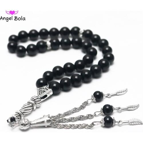 100% Original Natural Agates Stone Muslim Prayer Beads Islamic Tasbih Allah Prayer Rosary Tesbih Islam Misbaha Bracelet