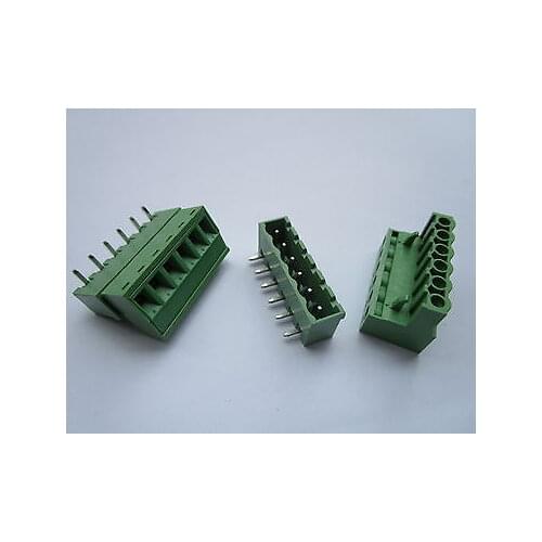 150 pcs 5.08mm Close Angle 6 pin Screw Terminal Block Connector Pluggable Type