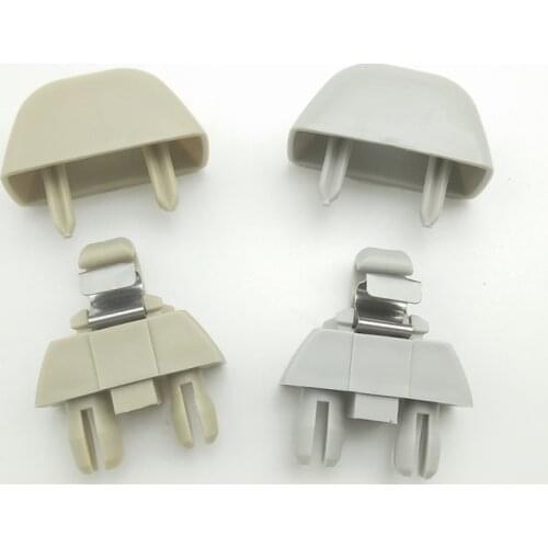 2pcs 2004-2016 for Audi A6 C6 For VW Passat Polo For SKODA Inner Sun Visor Hook Clips Gray 4F0857561 4F0 857 561