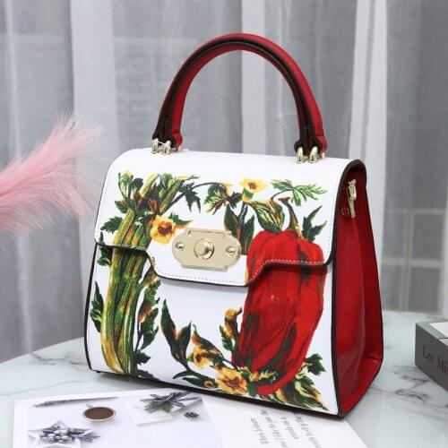 2020 Fashion Women Handbag Messenger Bag Printing Pu Leather Crossbody Bags Europe Luxury Vintage Flap Tote Female Shoulder Bags