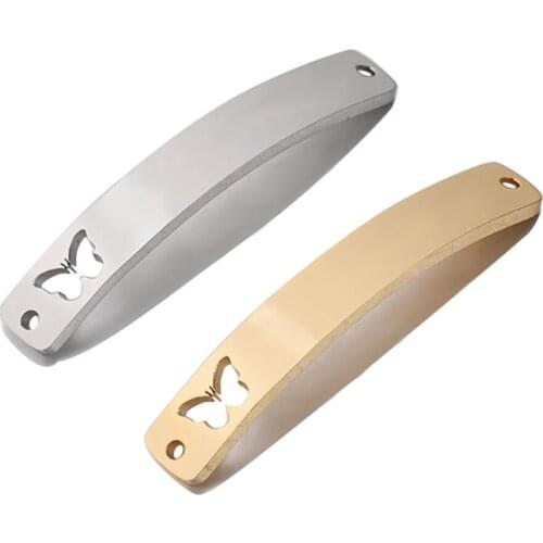 5Pcs/Lot Stainless Steel Hollow Butterfly Pendant Stamping Blank Dog Tag Charms For Necklace DIY Jewelry Making Wholesale