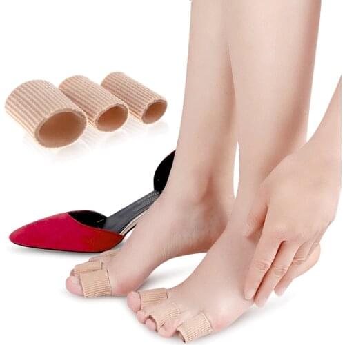 6pcs=3pairs Fabric Finger Toe Protector Separator Tubes Pain Relief Soft Massager Bandage Foot Care Tools Callus Protection Tool