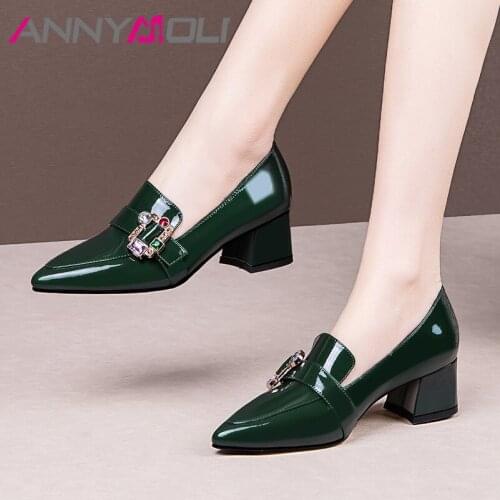 Кожаные туфли-лодочки ANNYMOLI China At AliExpress