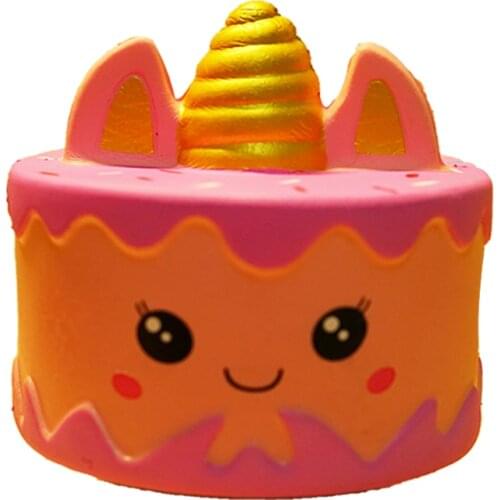 Anti Stress Squishy Slow Rising toy Unicorn Kawaii Cartoon Cake Food Slow Rising Cream Scented Stress Reliever Toy