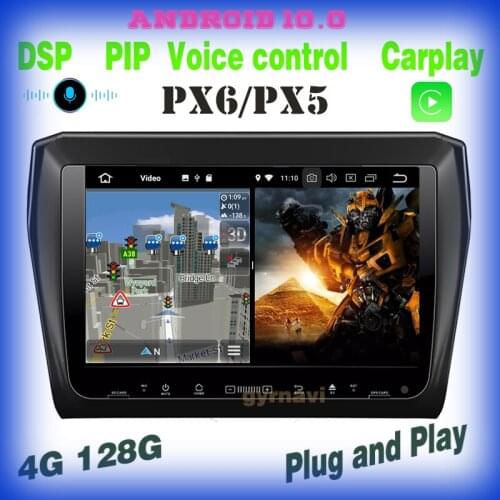 PX6 voice control Android 10.0 Car GPS radio multimedia for Suzuki Swift 2017 2018 2019 2020 2021 carplay DSP wifi usb 4+128G