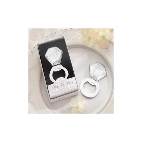 FREE SHIPPING(16pcs/Lot)+"Shine, Sparkle & Pop!" Diamond Bottle Opener Wedding Favors&Bridal Shower Favor and Gift For Guest