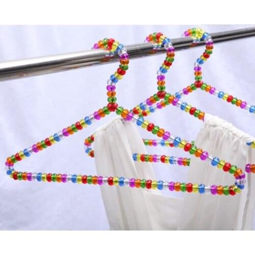 Free shipping 100pcs/lot child plastic pearl hanger cute 30cm baby clothes hanger drying racks clothes rack drying hanger#202167