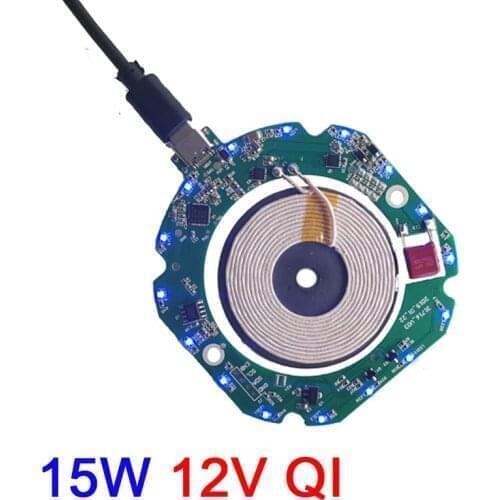15W 12V 2A Qi Wireless Fast Charger Charging Transmitter Module circuit board + coil Universal QI FOR CAR PHONE battery