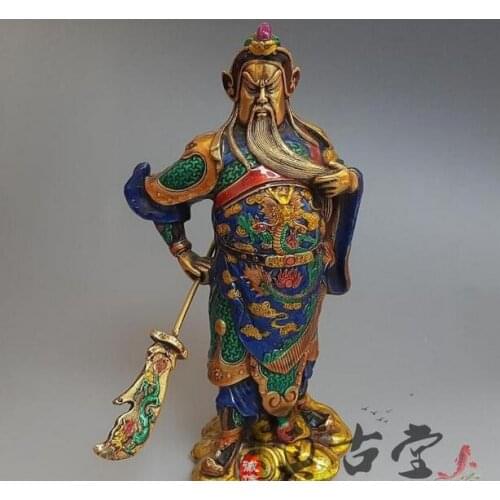 Cloisonne bronze ornaments Guan Yu crafts antique collection