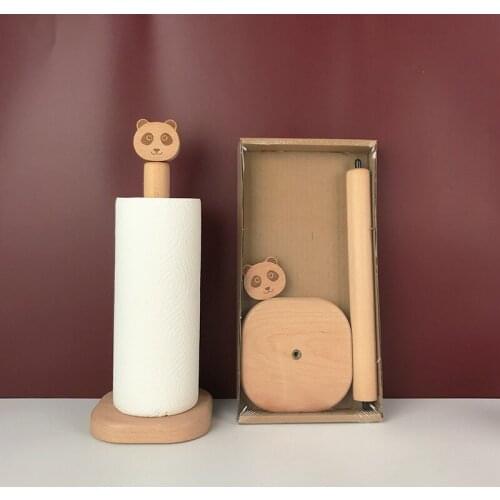 Beech storage rack organize multi-purpose storag Paper towel holder