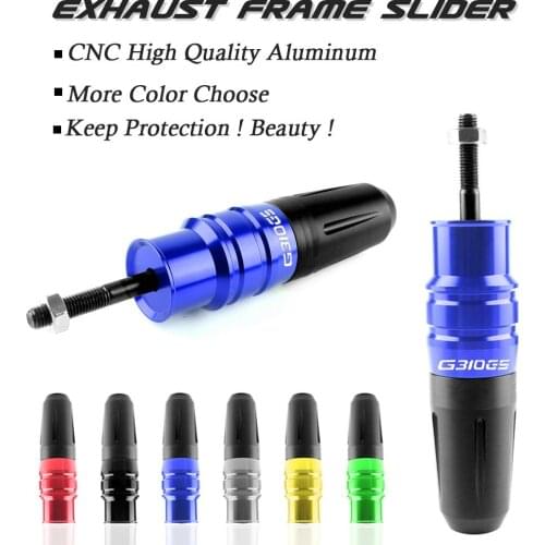 CNC Aluminum Motorcycle Exhaust Frame Slider Crash Pads Plug Guard Protector for BMW G310 GS G310GS 2015-2020