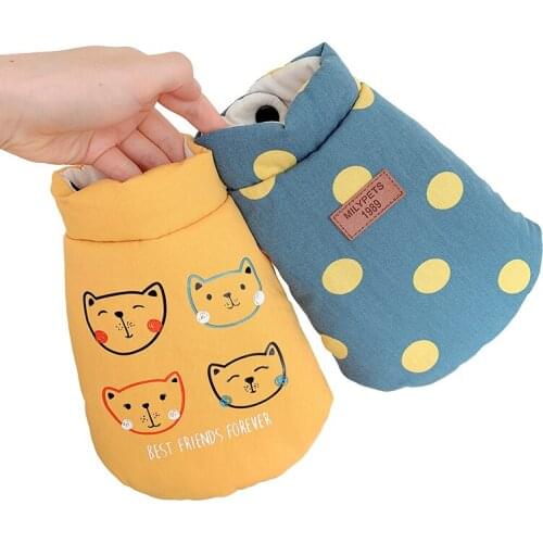 Reversible Dog Coat Jacket Winter Pet Clothes Doggie Costume Puppy Outfit Yorkshire Pomeranian Poodle Schnauzer Clothing Vest