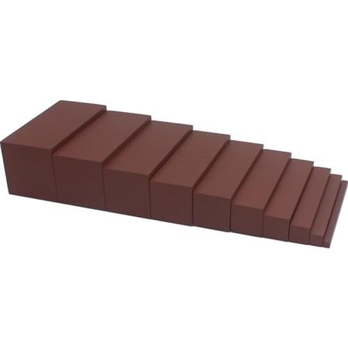 Hot Sale Montessori Materials Wooden Mathematics Toys Brown Stairs Small Size Width 0.7-7CM Early Maths Toy Childrens Day Gift