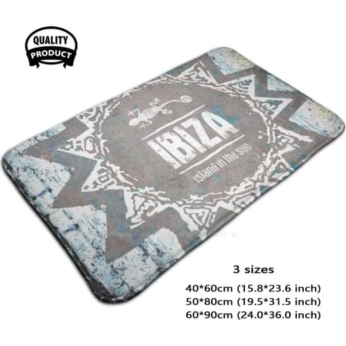 Ibiza Blue Soft House Family Anti-Slip Mat Rug Carpet Sun Balearic Islands Sea Ocean Ibiza Mallorca Formentera Menorca Canary