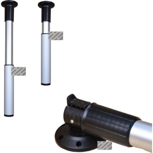 Round Aluminum Alloy Folding Height Adjustable Table Bar Leg RV Wall Mount Conceal Box