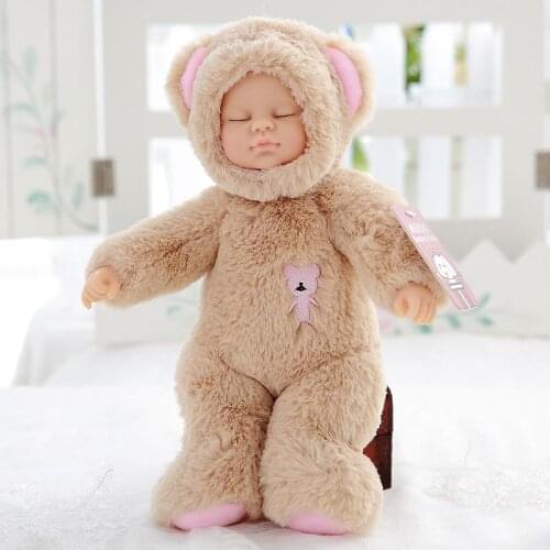 Cute Plush Toys Reborn Doll Simulation Doll Lifelike Rabbit Baby Sleeping Appease Doll Kids Birthday Xmas Gift Girl Room Decor