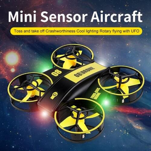 Gesture Induction Remote Control Mini Drone One Key Take Off Land Auto Hovering 3D Flip Mini Nano Drone RC Helicopter