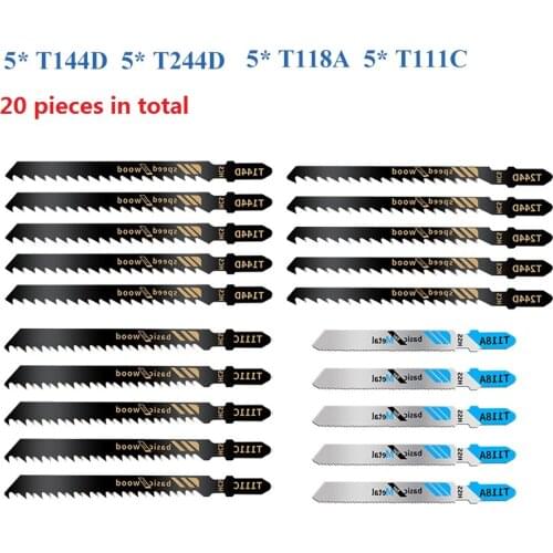 20 Pcs Reciprocating Saw Blade Jig Cutting Tools Cutter Parts T144D/T244D/T118A/T111C For Woodworking Accessories High Quality