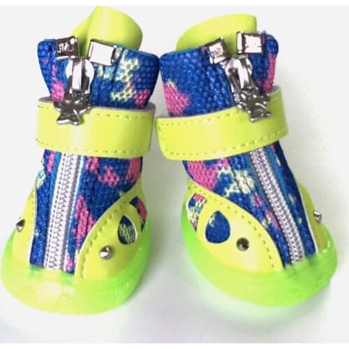 New style pet shoes breathable mesh fish camouflage series dog sport style