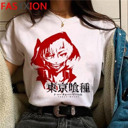 Tokyo Ghoul Kaneki Ken t-shirt men harajuku white t shirt couple vintage ulzzang top tees t shirt streetwear