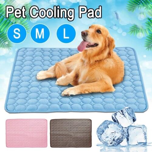 Pet Cooling Mat Comfortable Ice Silk Dog Cool Pad 30x40cm Bed Cats Cushion 2021 New