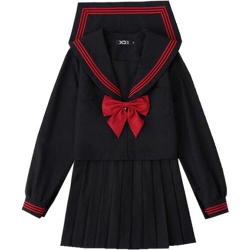 Autumn Japanese School Uniforms For Girls Cute Long-length Sailor Tops SetsYankee Girl cosplay Uniform TOP SHIRT