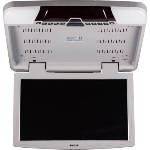 15.6" Flip Down TFT LCD Monitor with DVD Player Car Roof Mount Monitors Wite MP5 Player Gray