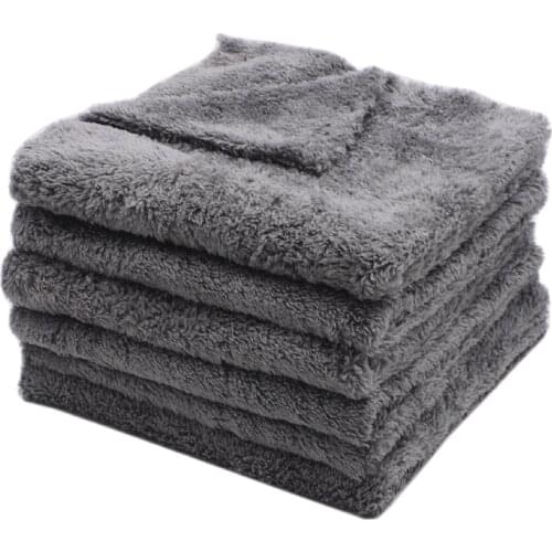 6PCS 350GSM Ultra-Thick Edgeless Microfiber Towels Car Cleaning Cloth Auto Wash Waxing Drying Polishing Detailing Towel