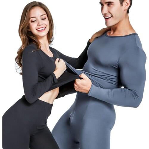 Pranlads Mens 60 Cotton 40 Polyester Ultra Soft Thermal Underwear Long Johns Set O-Neck Sleeves