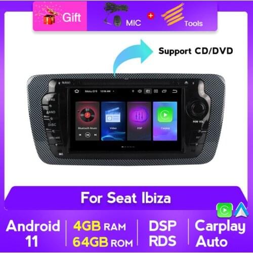 PX5 Android 11 Car Multimedia Player radio 2 DIN autoradio CarPlay AUTO For SEAT Ibiza 2009 2010 - 2013 stereo navigation audio
