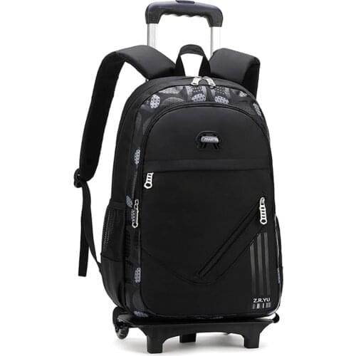 Removable Children School Bags for Girls Boys School Backpack With 2 Wheels Trolley Backpack Kids Luggage Bag Travel Backpack