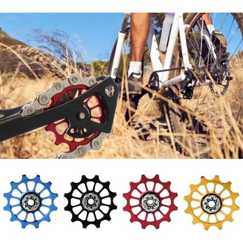 MTB Road Bicycle 12T Positive Negative Tooth Joc Key Wheel Rear Derailleur Bike Guide Pulley Super Lubrication Opportune
