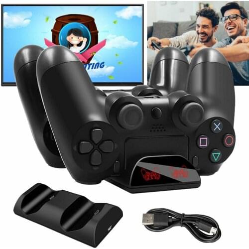 PS4 Controller Charger Station Gamepad Charging Dock Dual Controllers For DualShock 4 Playstation 4 USB Charging Connector