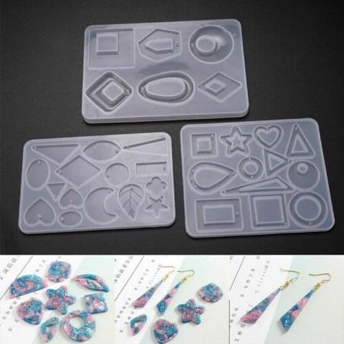 1Pcs DIY Earrings Pendant Mold Accessories Resin Molds For Jewelry Dried Flower Products Pendant Making Silicon Jewelry Tool