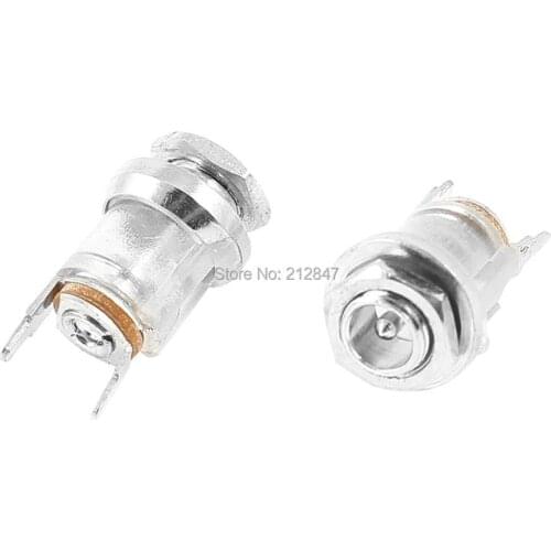 Office 3.5mm x 1.3mm DC Power Jack Socket Female Panel Mount Connector Adapter 2pcs