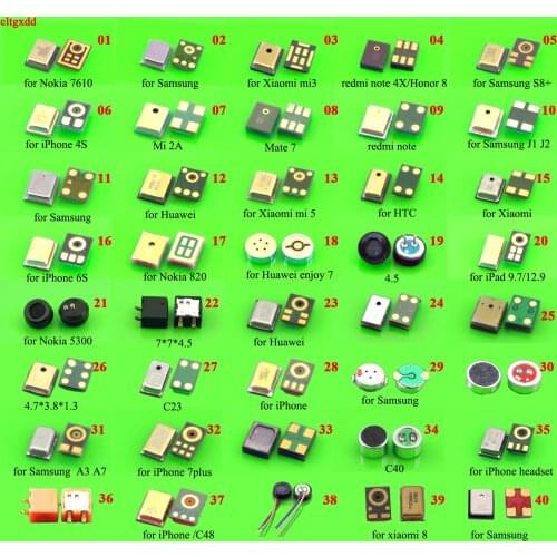 2PCS Microphone Inner MIC Repair Part For Huawei Honor Xiaomi Redmi note Lenovo ASUS Moto G5 Nokia 7610 iPad 9.7 iPhone 6S 7plus