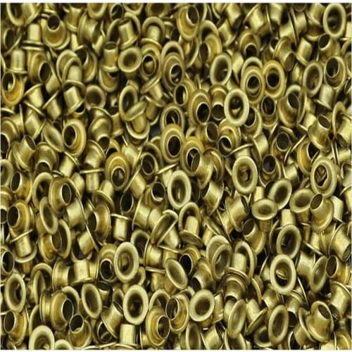 500pcs Brass cork button rivet hollow copper rivets through holes rivets eye buttons